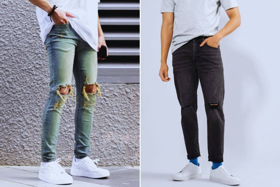 Chọn quần jean nam gầy kiểu skinny