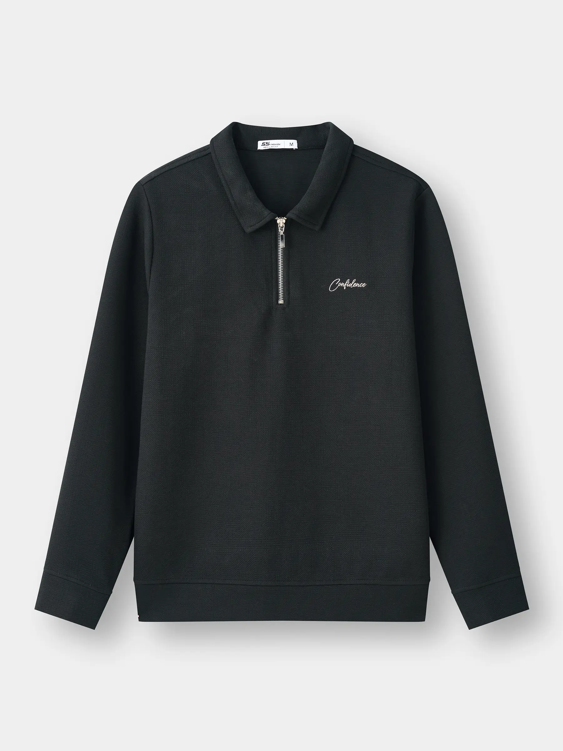 Áo Nỉ Cổ Khóa Nam 5S Fashion Họa Tiết Chữ Thêu M0ANI25010