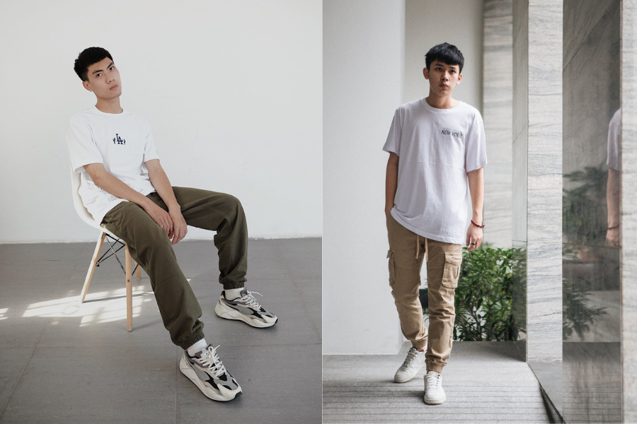 Áo phông phối cùng quần jogger
