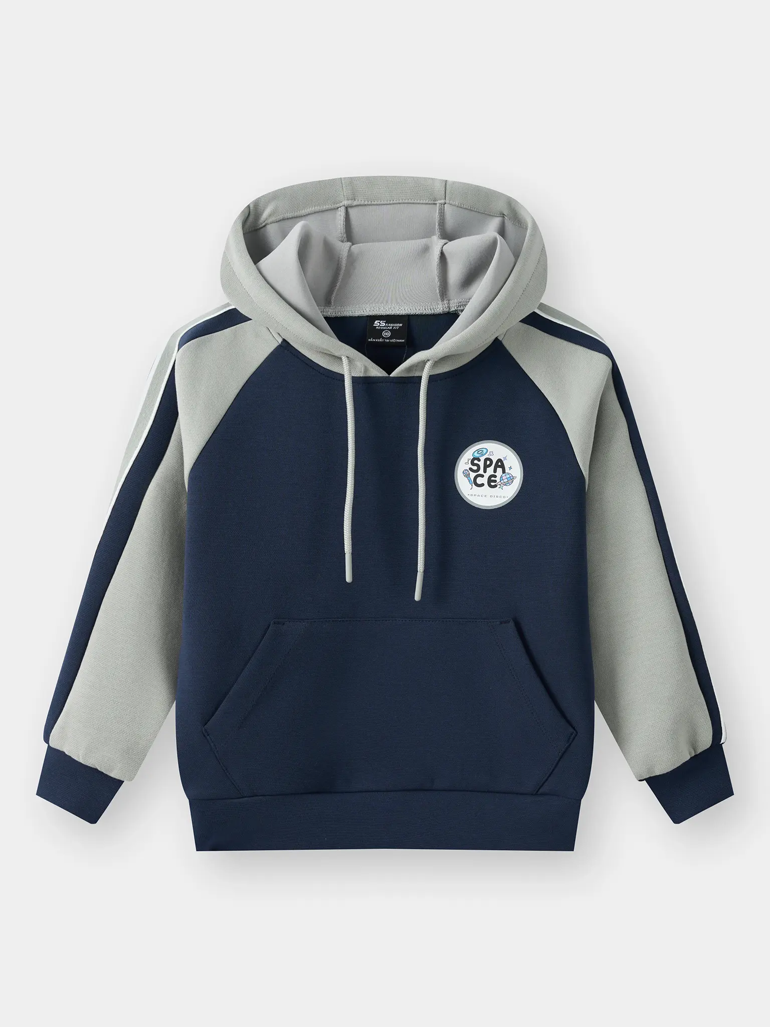 Áo Nỉ Hoodie Bé Trai 5S Fashion Tay Raglan Can Phối BBANI25004