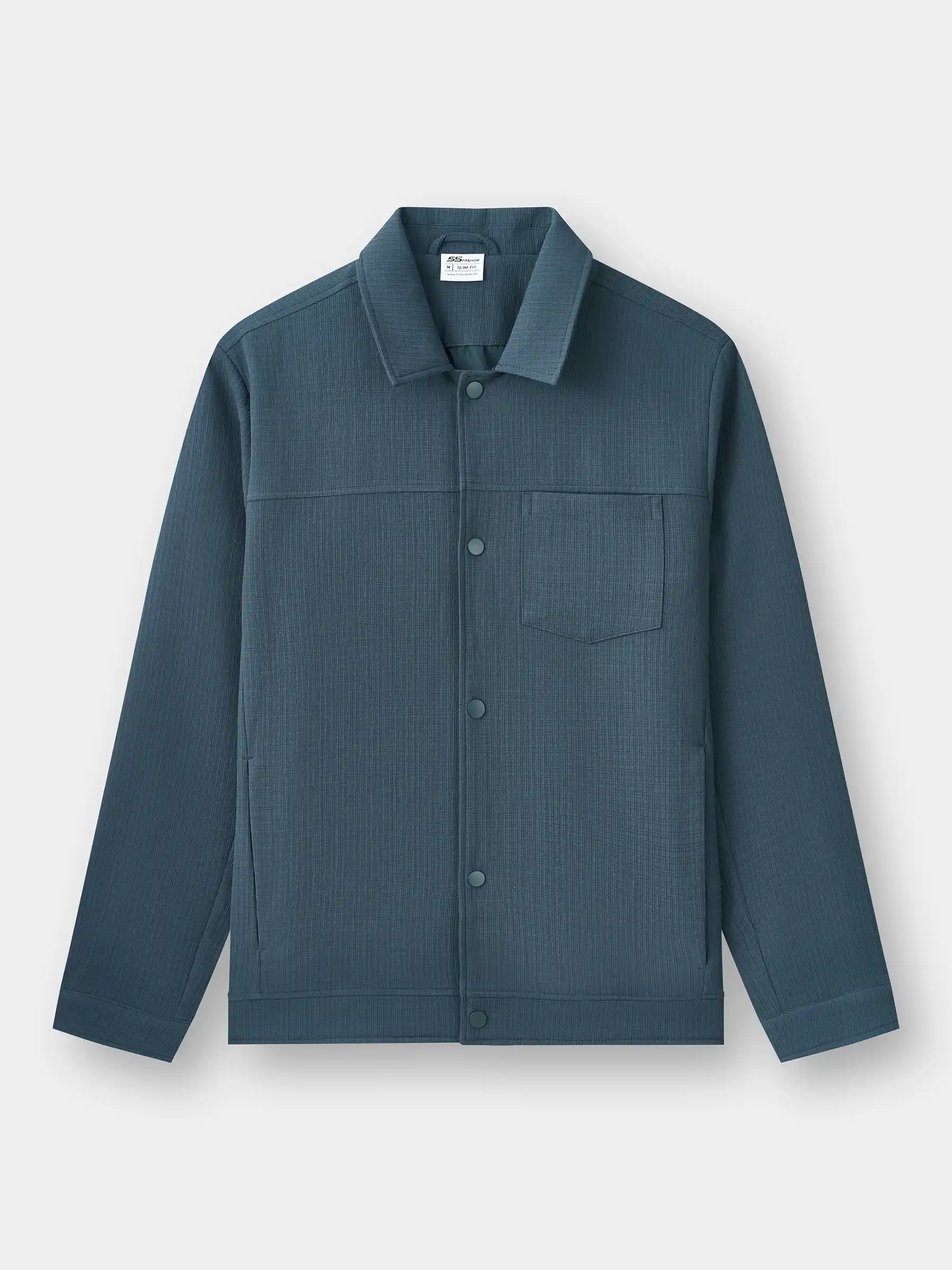 Áo Khoác Thời Trang Nam Cổ Bẻ 5S Fashion Có Túi Ngực M0AKH25021