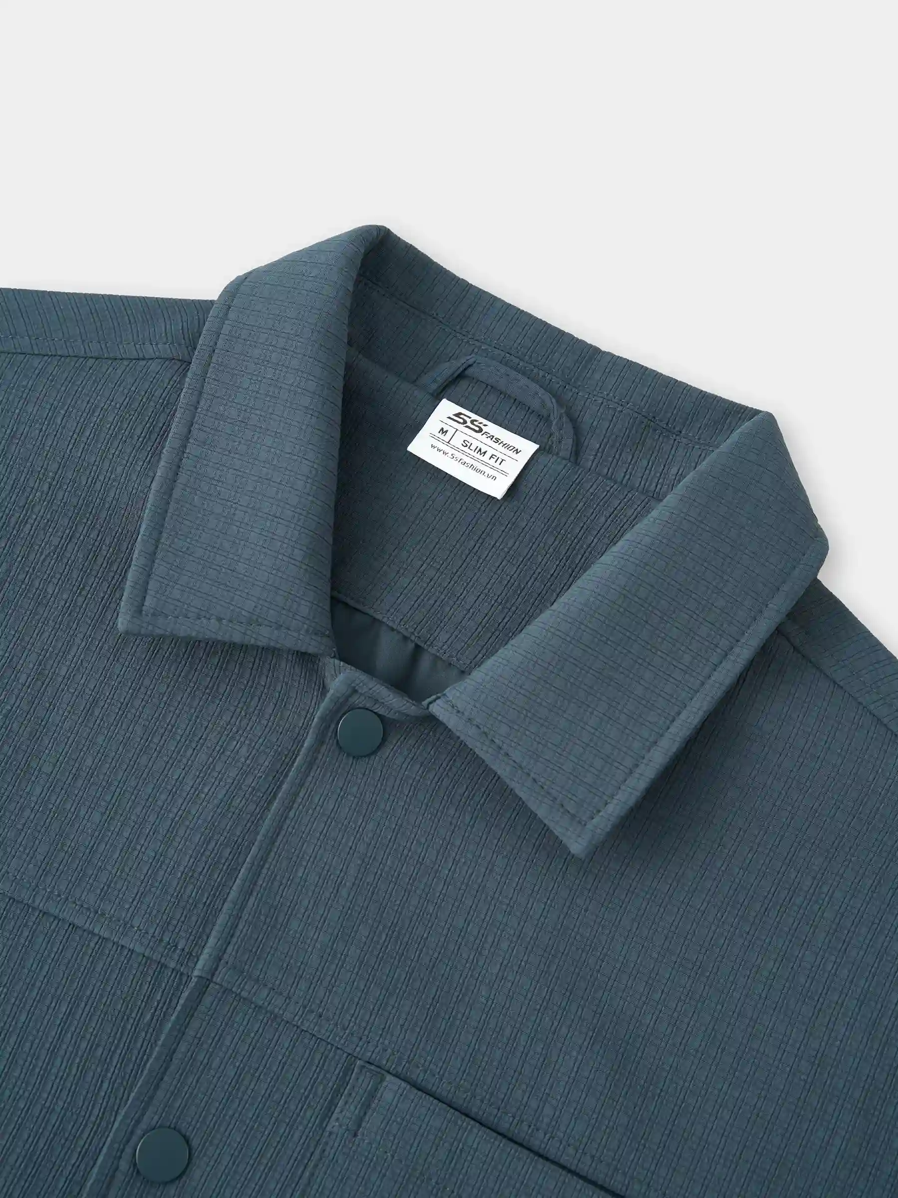 Áo Khoác Thời Trang Nam Cổ Bẻ 5S Fashion Có Túi Ngực M0AKH25021