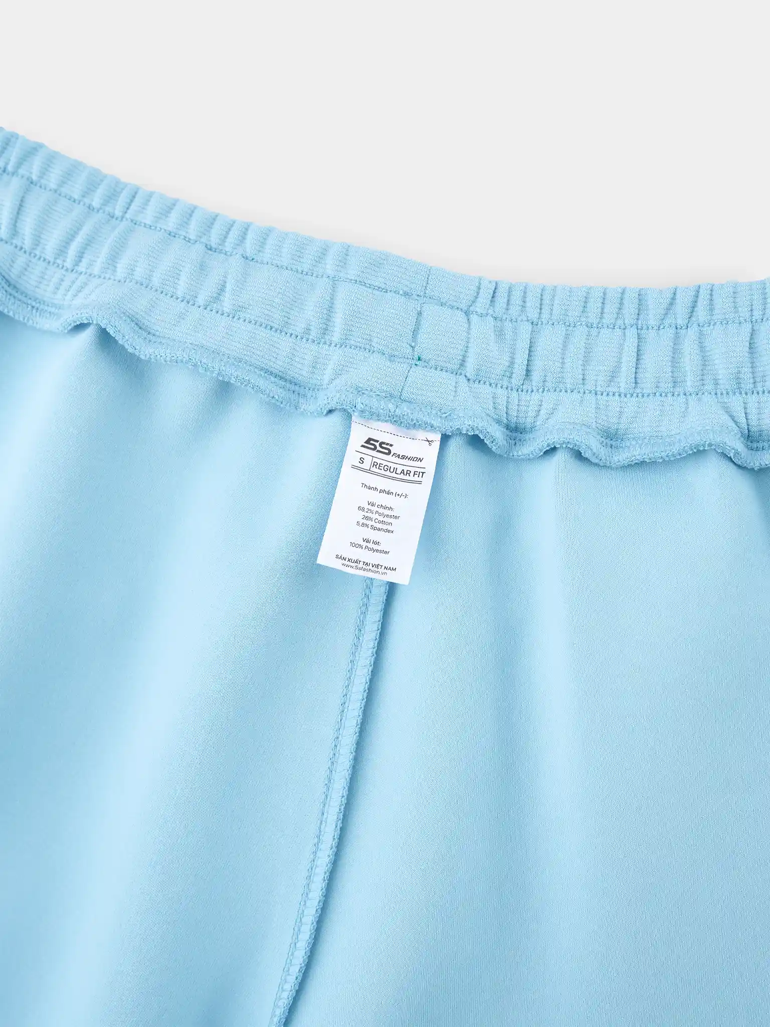 Quần Nỉ Nữ 5S Fashion Cạp Chun Thêu Logo Phom Regular WBQNI25001