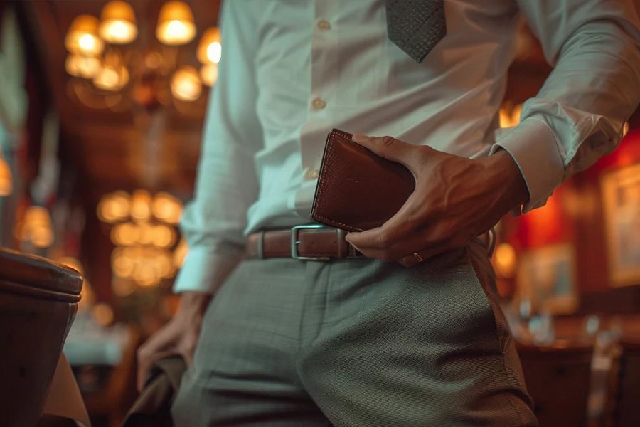 Tập thói quen lấy ví ra khi ngồi