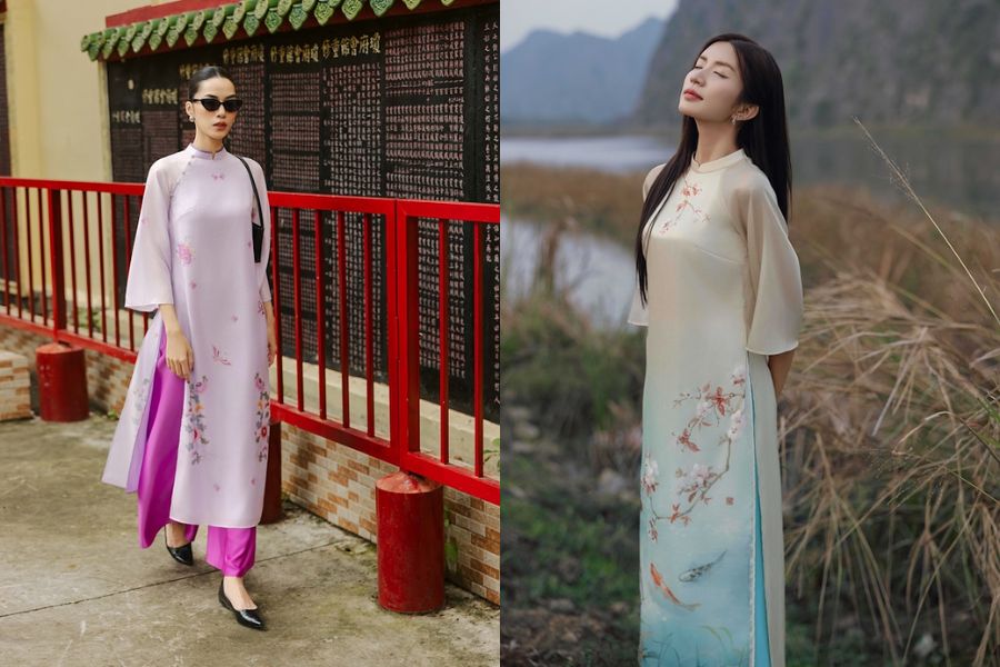 Những chiếc áo dài tinh tế cầu kỳ tại D.CHIC
