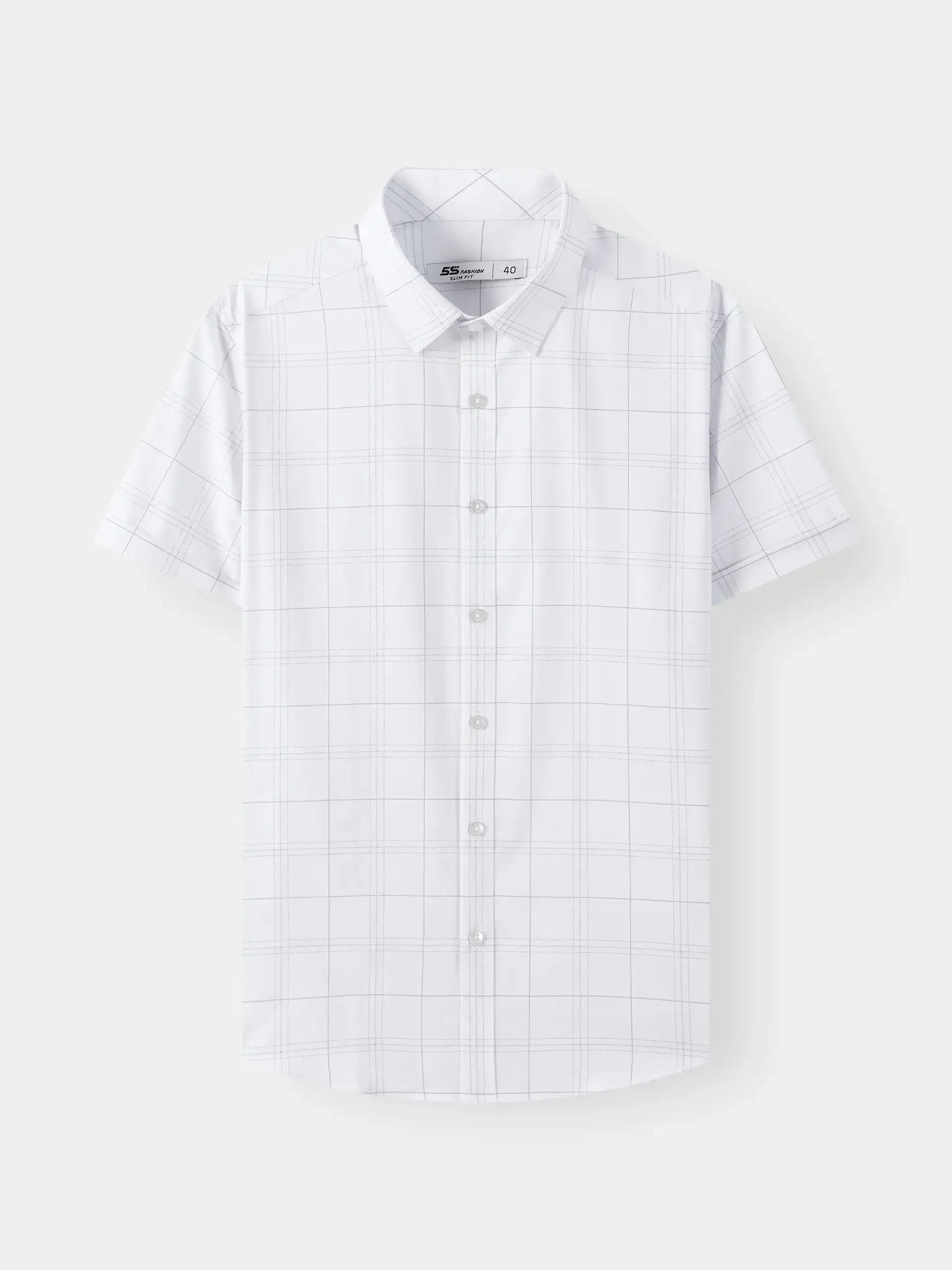 Áo Sơ Mi Cộc Tay 5S Fashion Kẻ Ô Phom Slimfit M0ASC26052