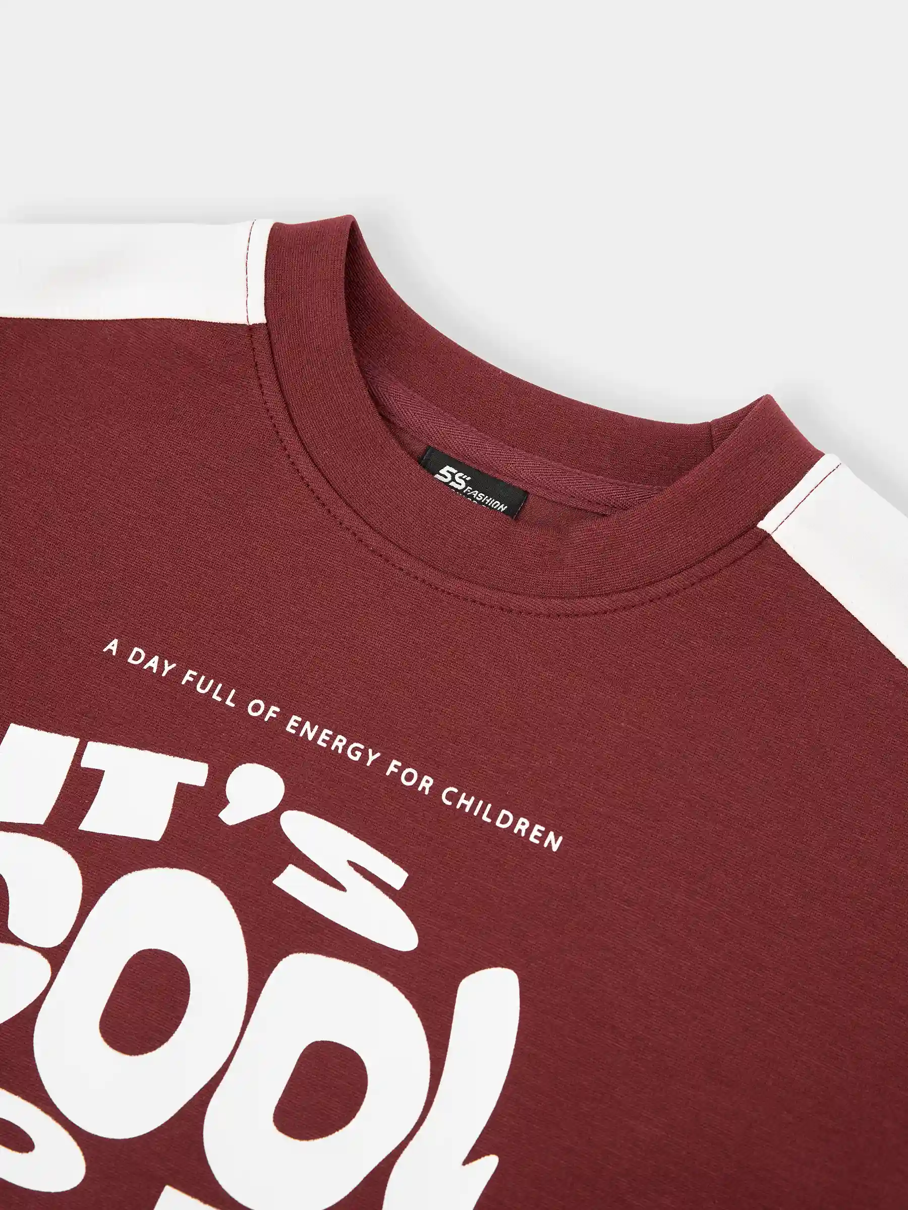 Áo Nỉ Bé Trai Bé Gái 5S Fashion Can Phối In Chữ KBANI25001