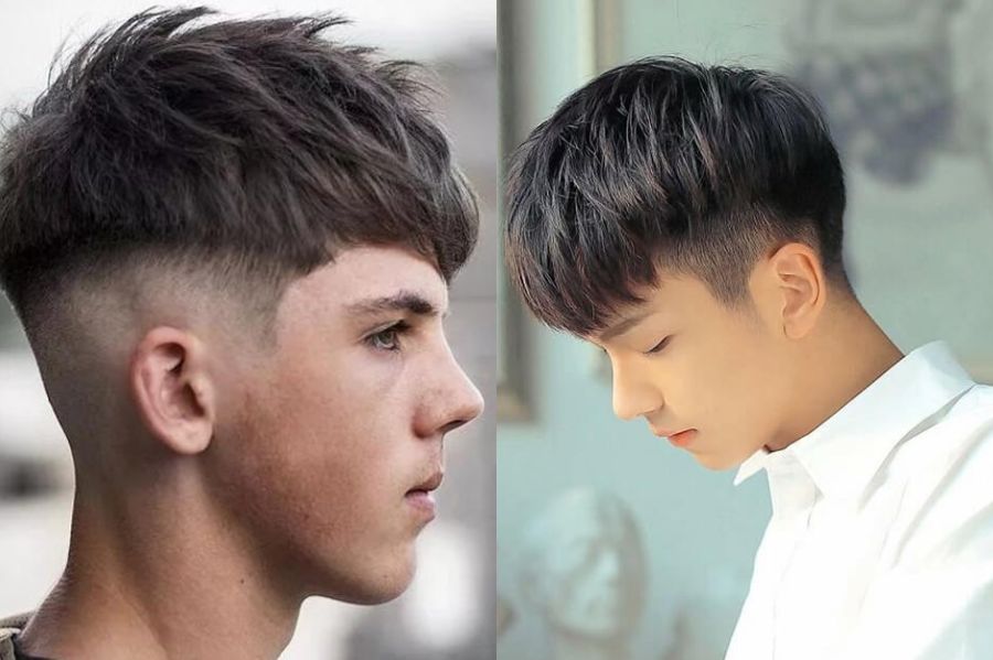 Kiểu tóc mohican nam với mái dài 