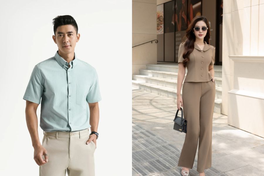 Việc pha thêm một chút sợi co giãn giúp chiếc áo sơ mi phẳng phiu, lịch sự