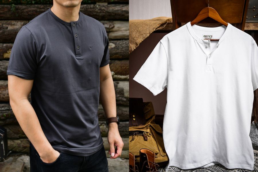 Đừng bỏ qua áo thun Henley với những anh chàng vạm vỡ