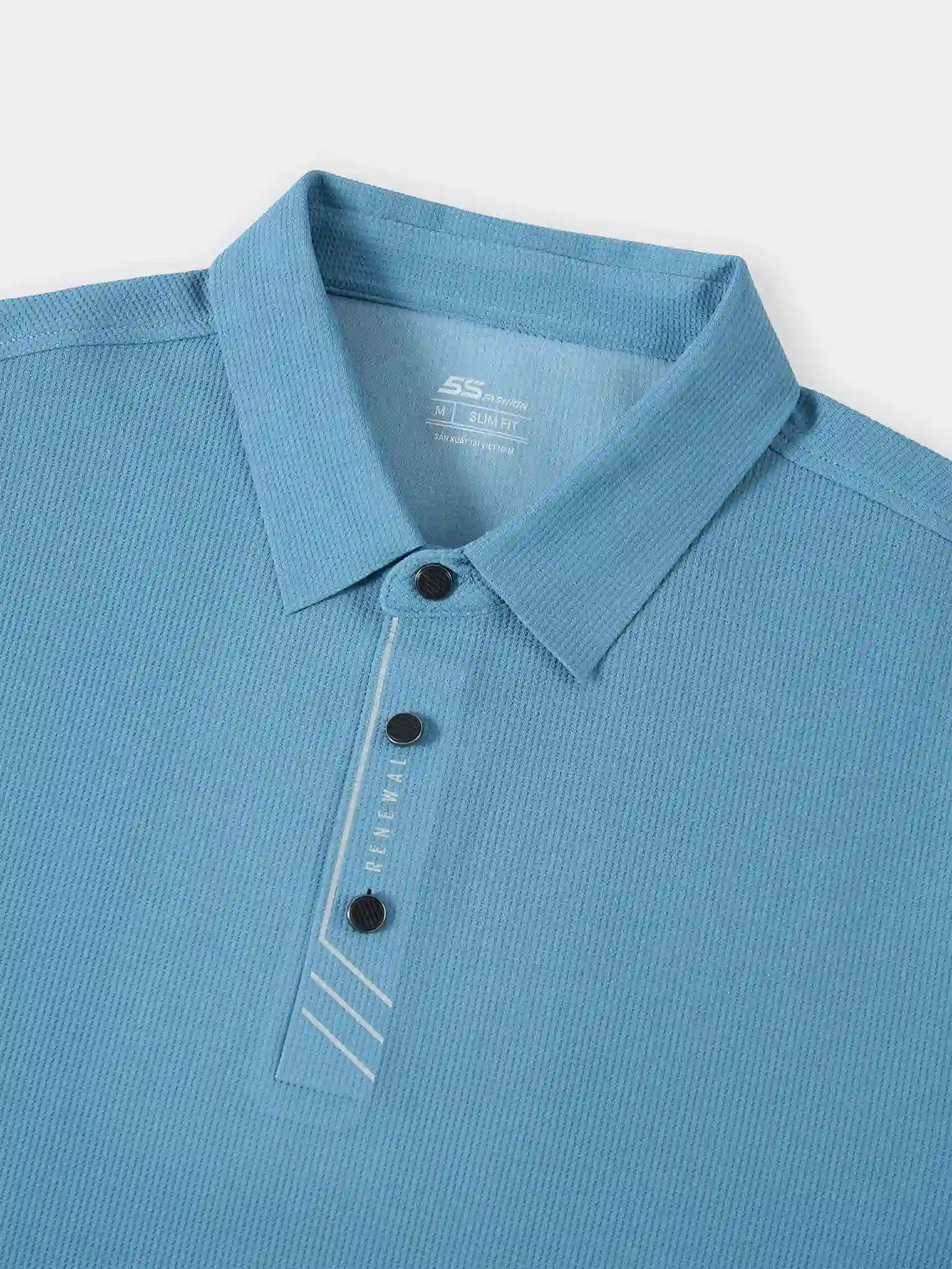 Áo Polo Nam Dài Tay 5S Fashion Phom Slimfit Vải Hiệu Ứng M0APD25003