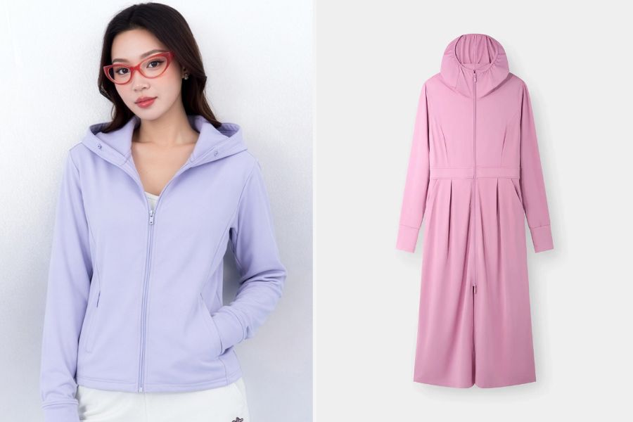 Áo chống nắng với chất liệu thoáng mát, dày dặn của thương hiệu 5S Fashion