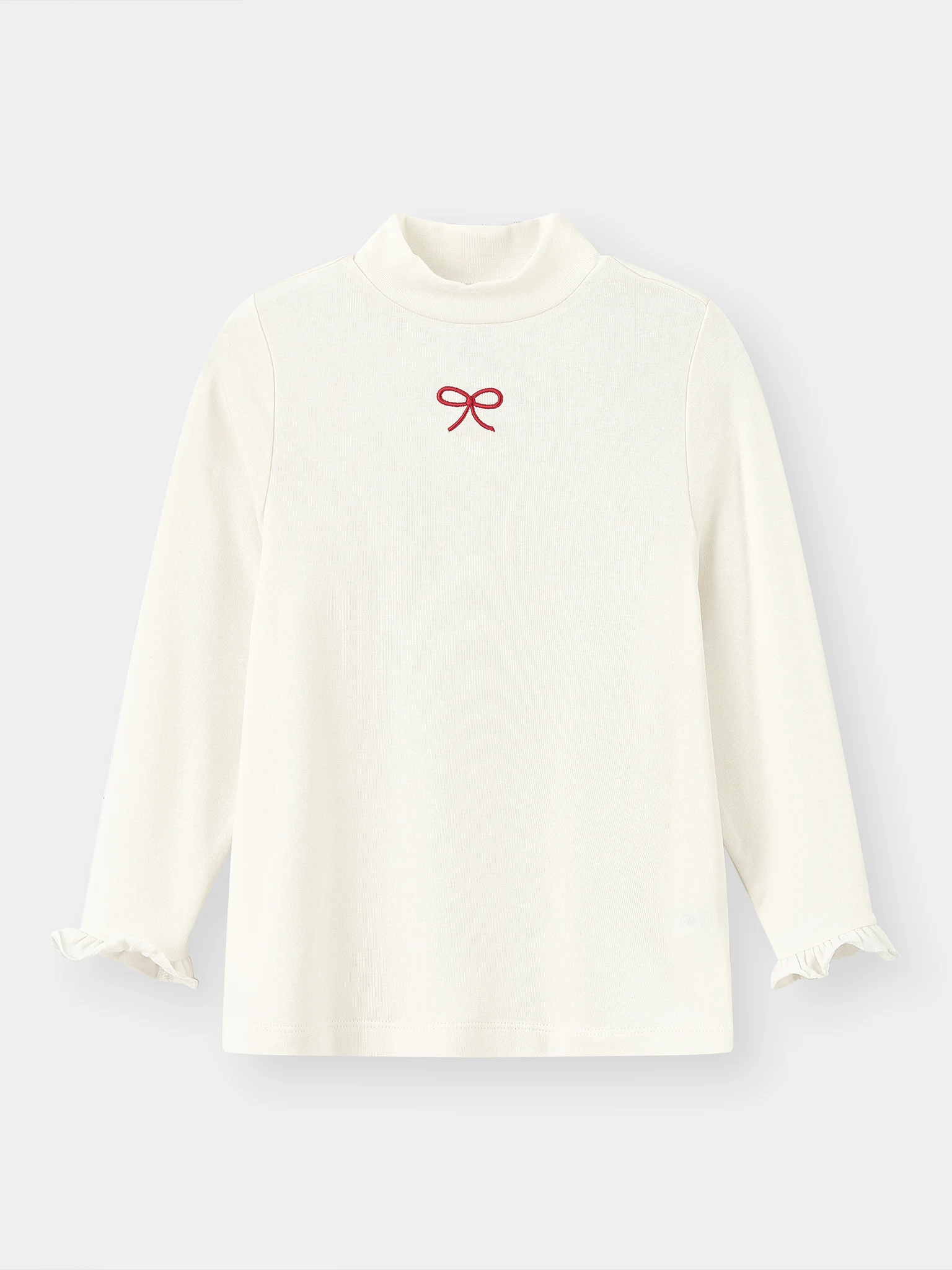 Áo Giữ Nhiệt Bé Gái 5S Fashion Thêu Nơ Cổ 3 Phân G0AGN25003