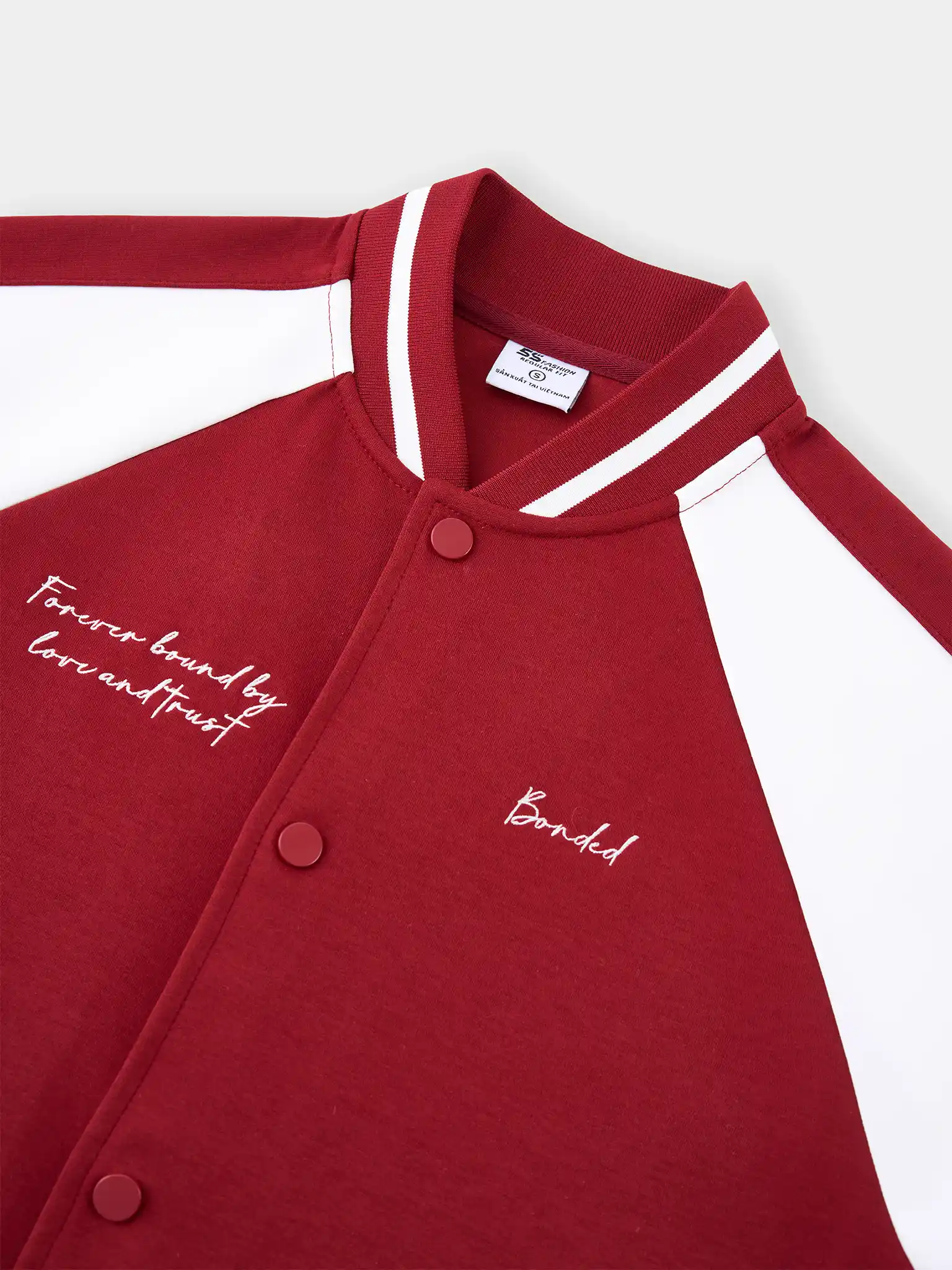 Áo Khoác Bomber Nữ 5S Fashion Vải Nỉ Can Phối Phom Regular M0ABF25001