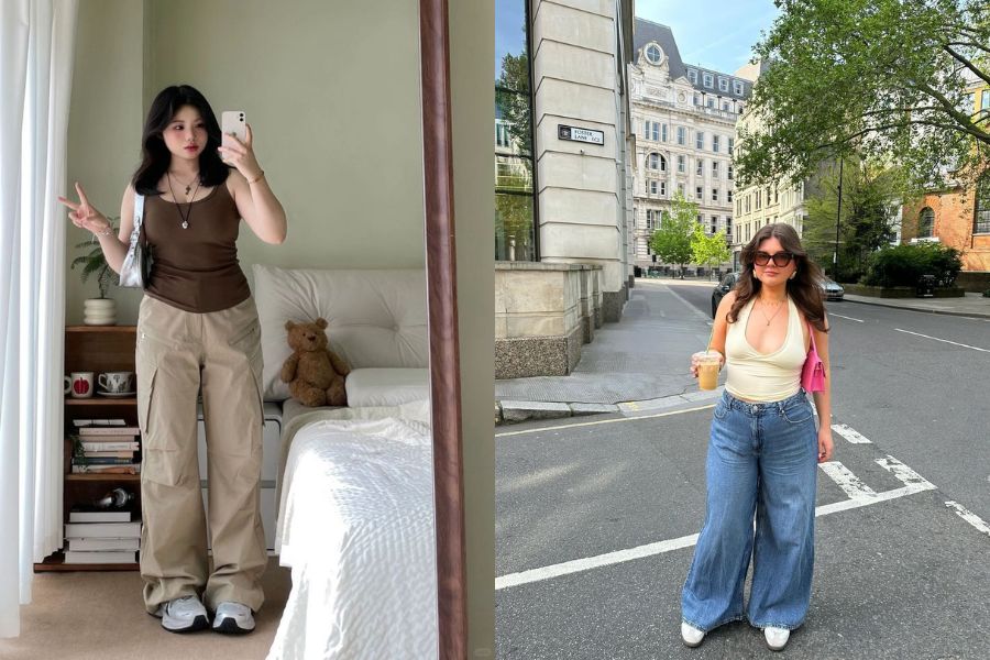 trang phục sáng màu cho chubby girl