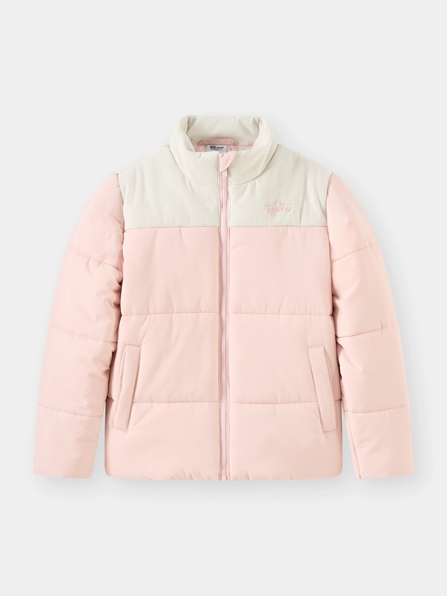 Áo Phao Cho Bé Can Phối Nhung Cổ Trụ 5S Fashion K0PHF25001