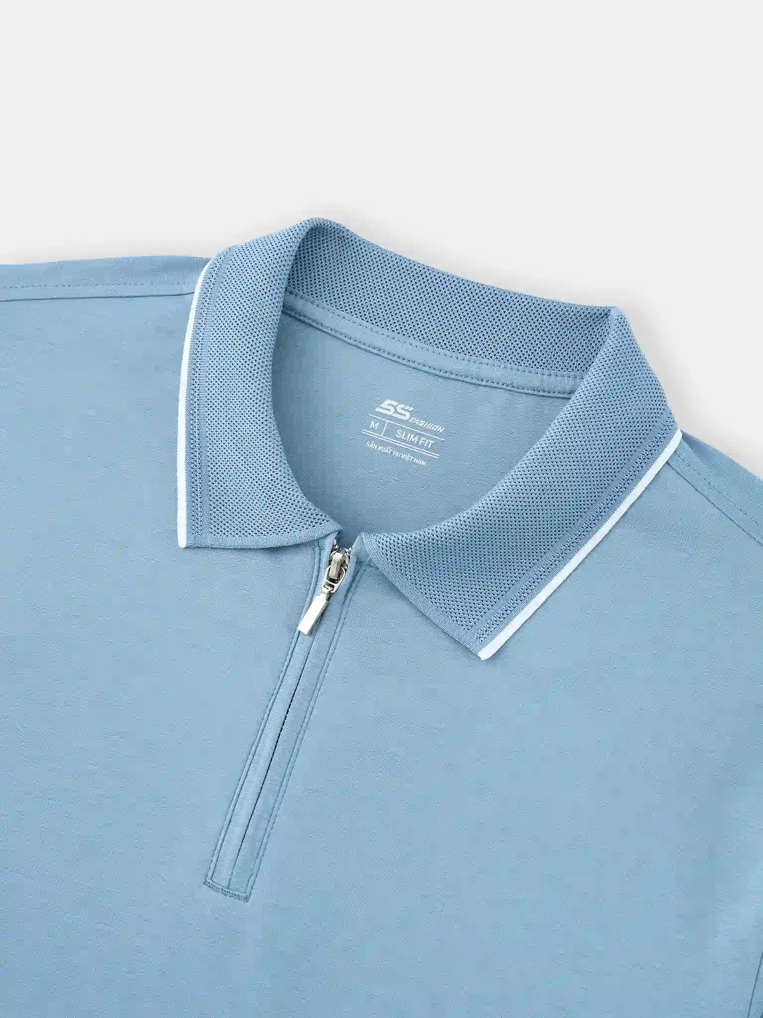 Áo Polo Nam Dài Tay 5S Fashion Cổ Khóa Cao Cấp M0APD25002