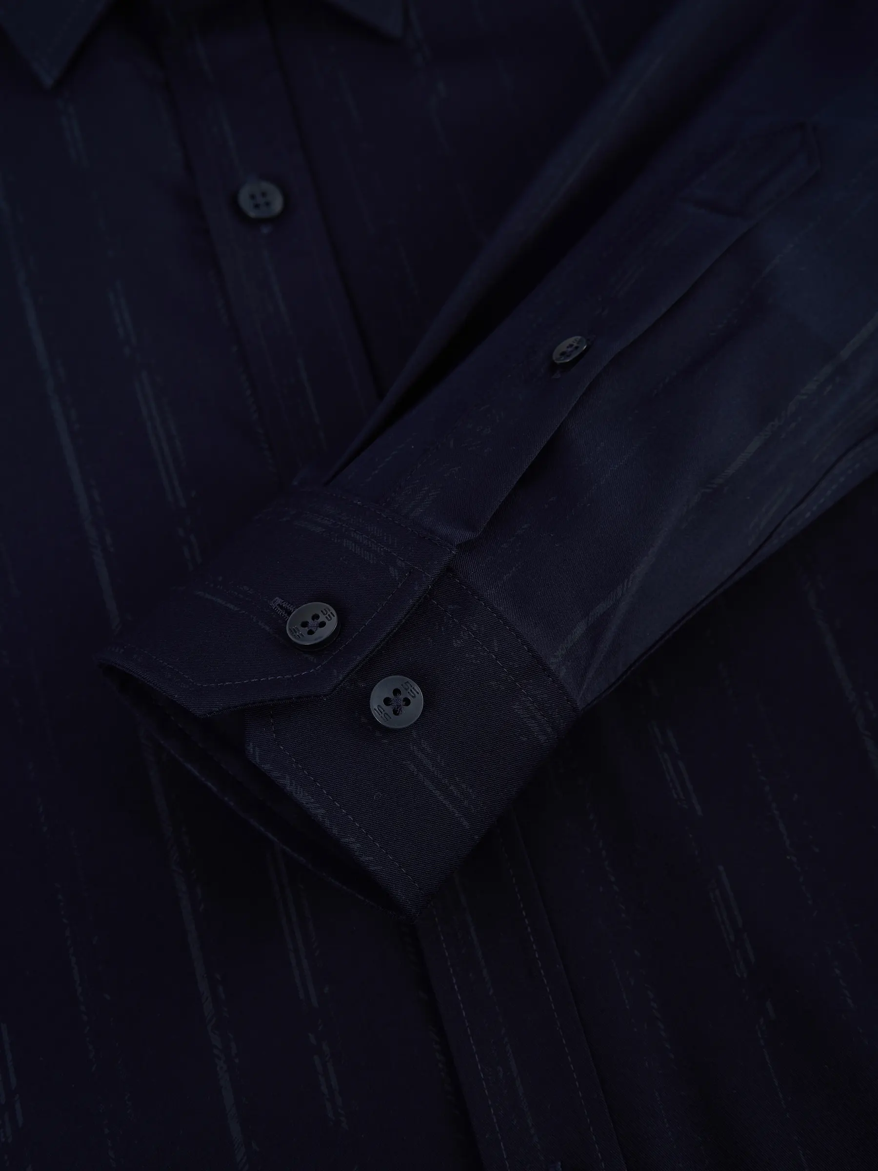 Áo Sơ Mi Nam Dài Tay 5S Fashion Dệt Hiệu Ứng Phom Slimfit M0ASM25011