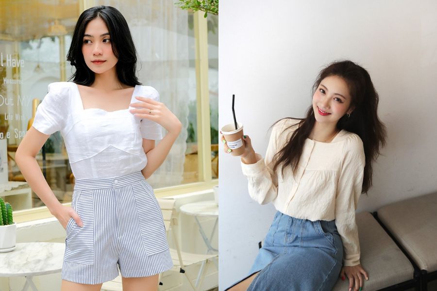 áo sơ mi cổ vuông
