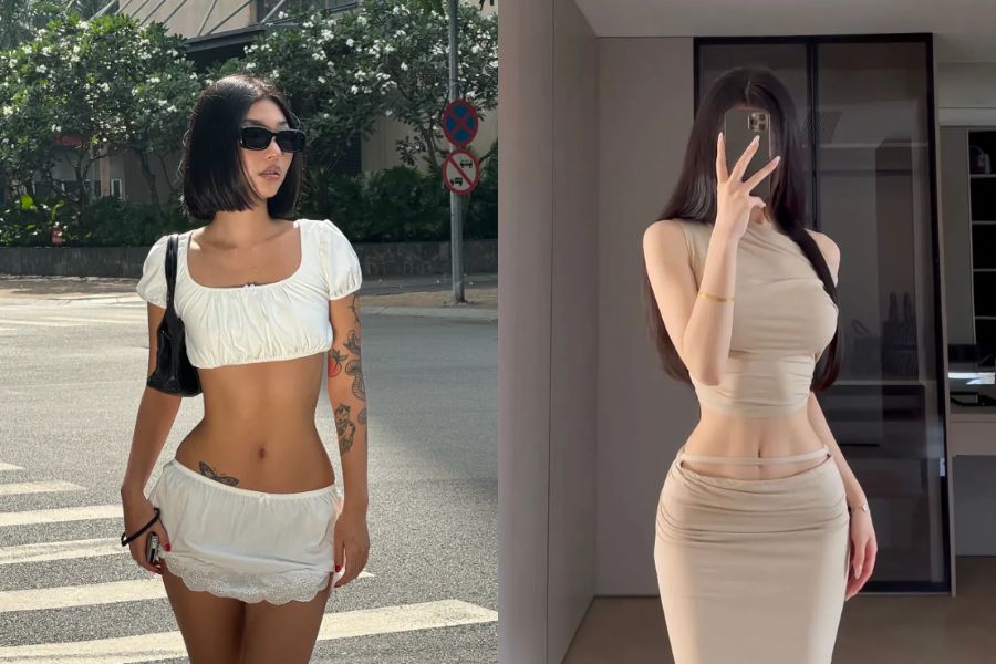 Điểm nhấn đắt giá nhất chính là vòng eo thon gọn, "thắt đáy lưng ong"