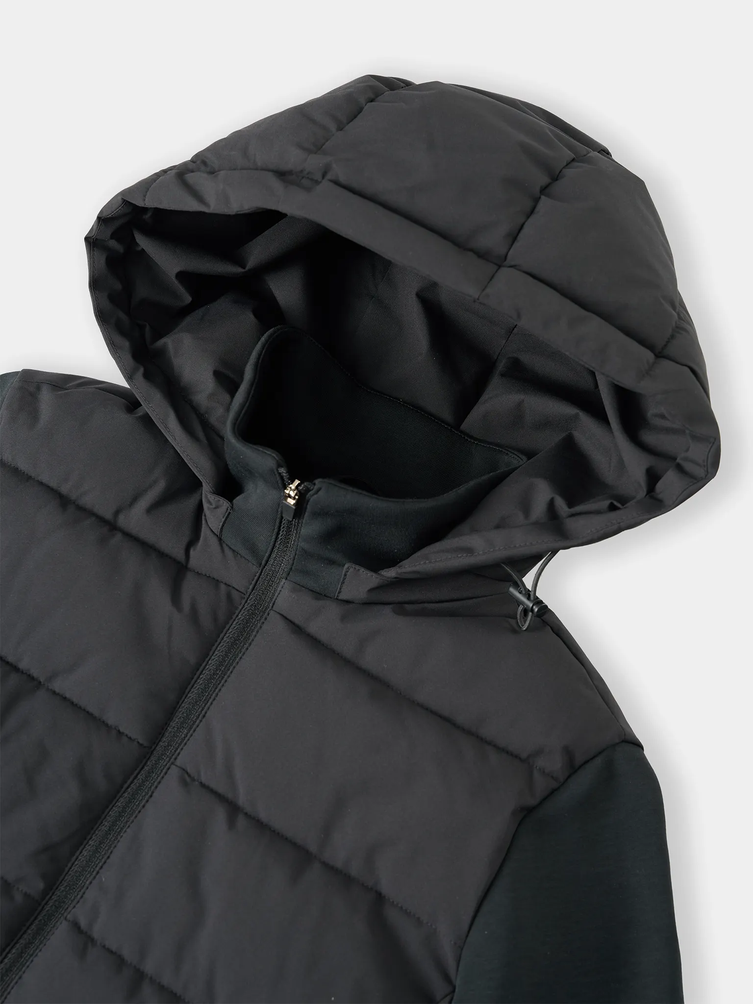 Áo Phao Nữ Mũ Rời Tay Phối Nỉ 5S Fashion Phom Slimfit W0APH25003