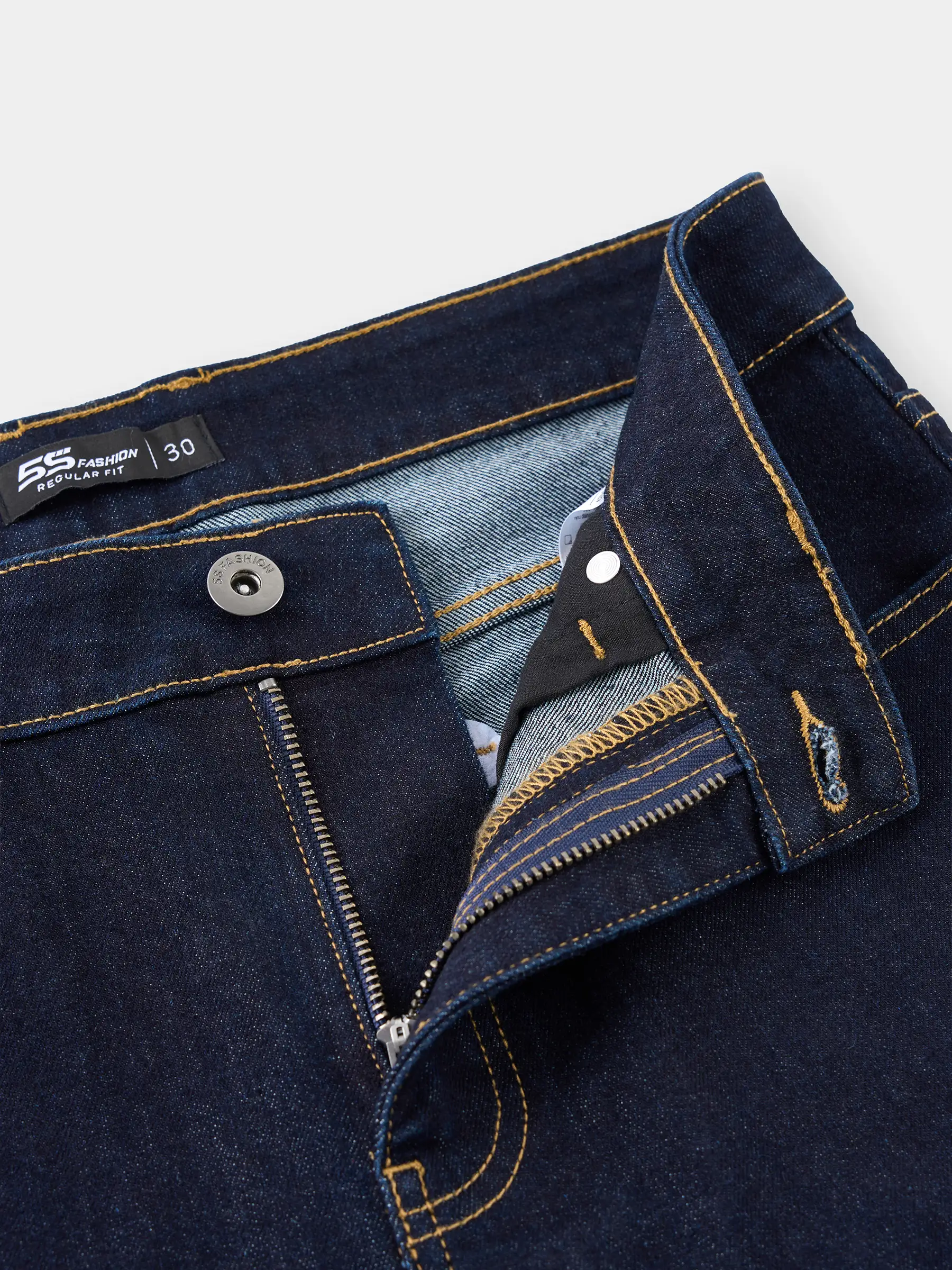 Quần Jean Nam 5S Fashion Trơn Phom Regular M0QJE25011