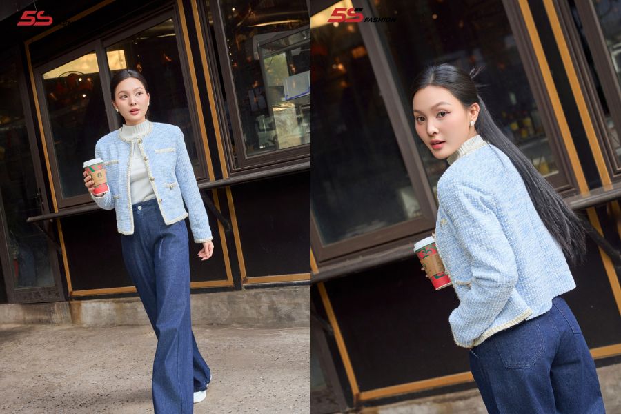 Set đồ vải Tweed sang trọng