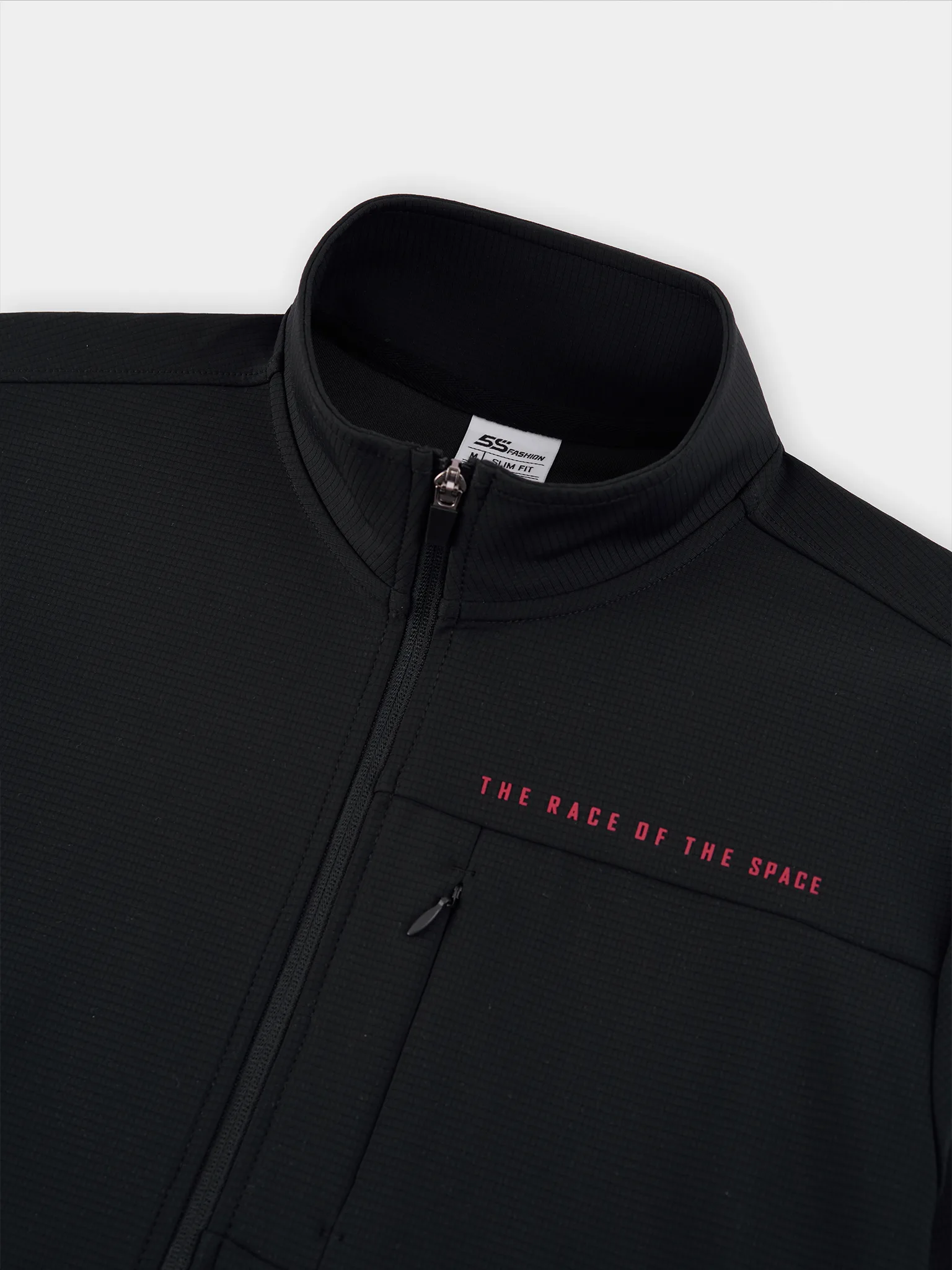 Set Bộ Nỉ Khóa Nam Cổ Trụ 5S Fashion Dệt Hiệu Ứng Phom Slimfit MBNK25020