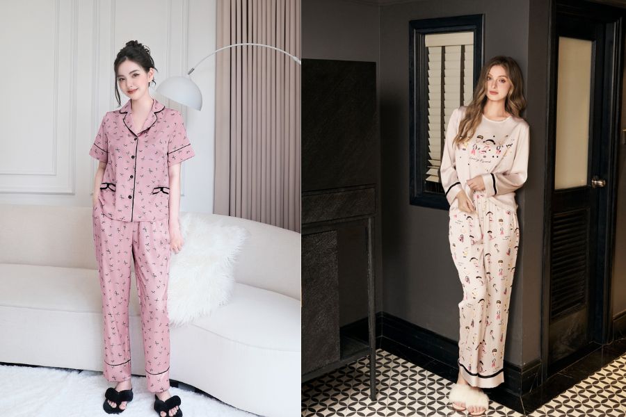 Những bộ Pijama lụa cao cấp, họa tiết độc lạ đến từ thương hiệu Bambi