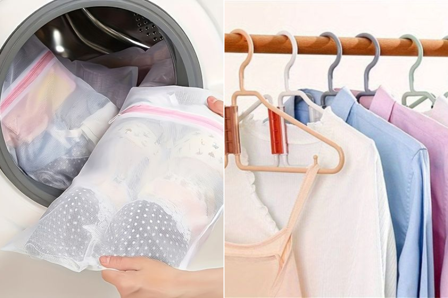 Photo 7: Laundry Bags And Hangers Will Help Protect Delicate Clothes And Underwear.