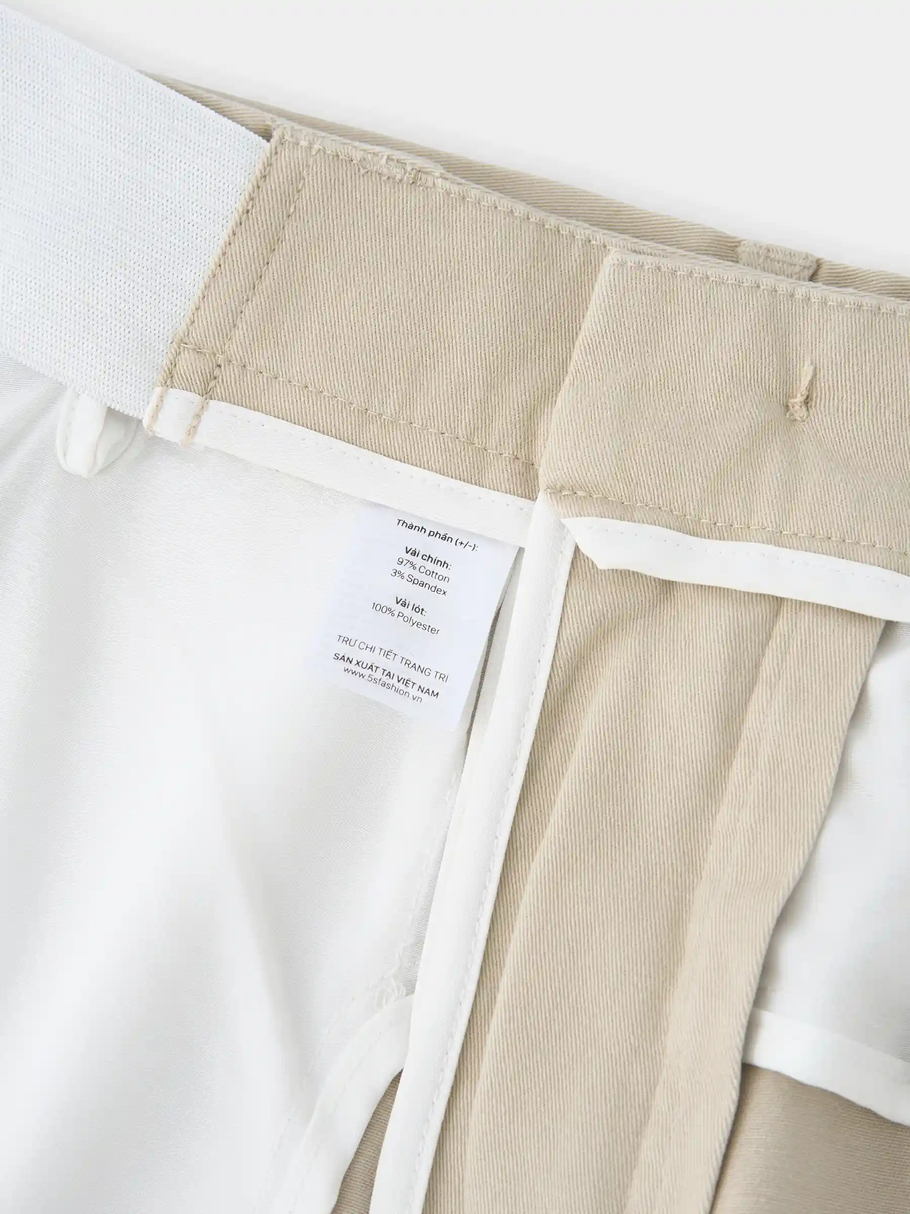 Quần Kaki Dài Nam 5S Fashion Cạp Tăng Đơ Thông Minh M0QKK25013