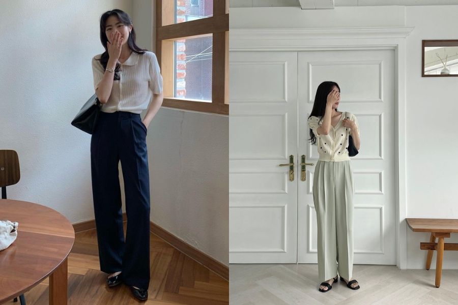 Áo mongtoghi phối quần âu thanh lịch, chuẩn nàng công sở