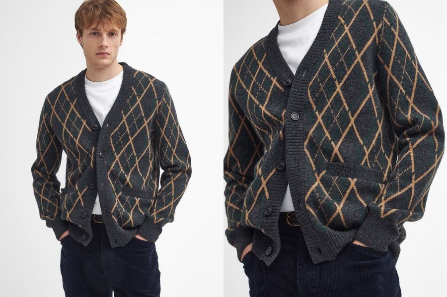 áo cardigan hoạ tiết argyle