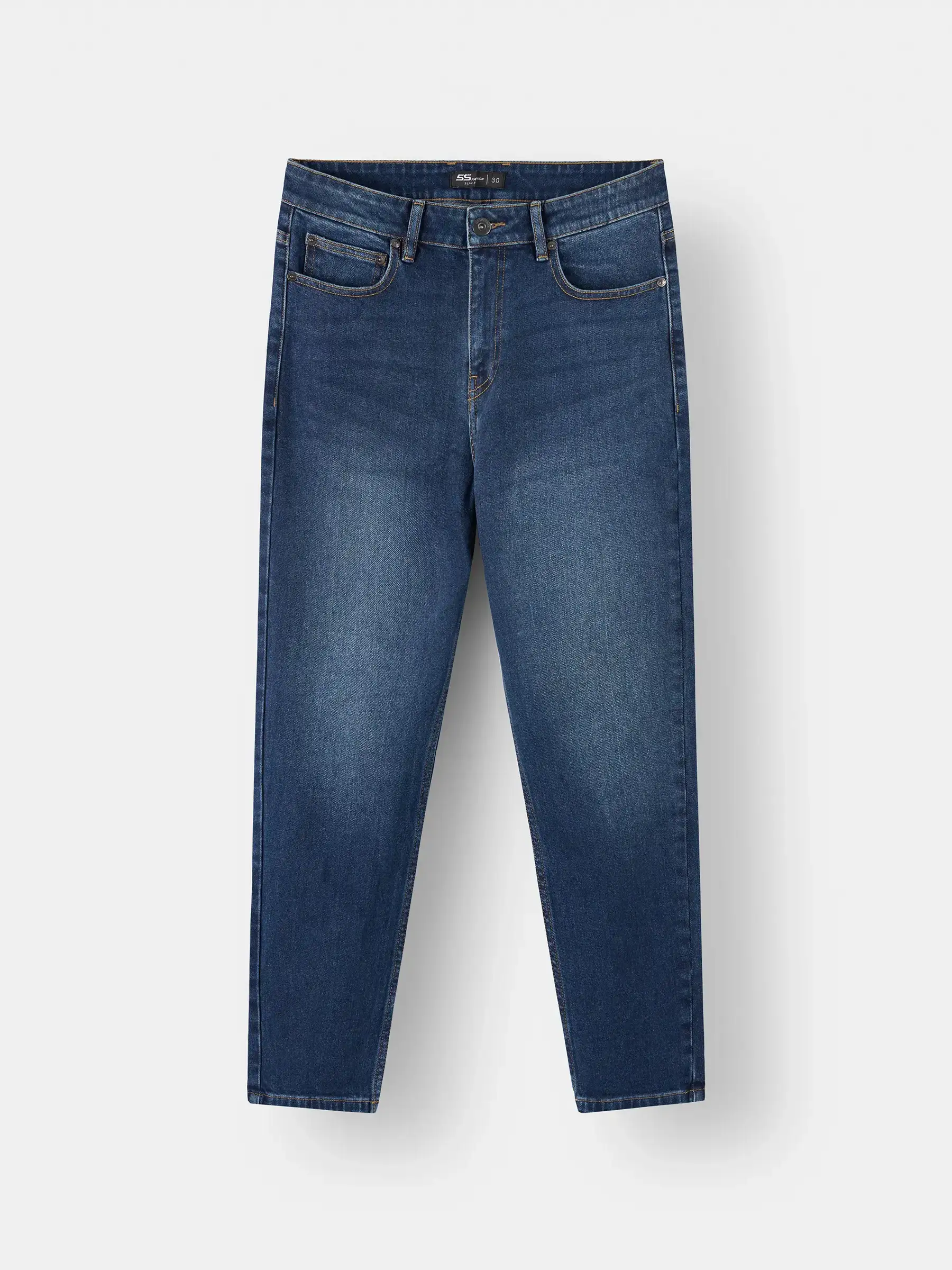 Quần Jean Nam 5S Fashion Phom Slimfit Chần Chỉ Nổi M0QJE25009