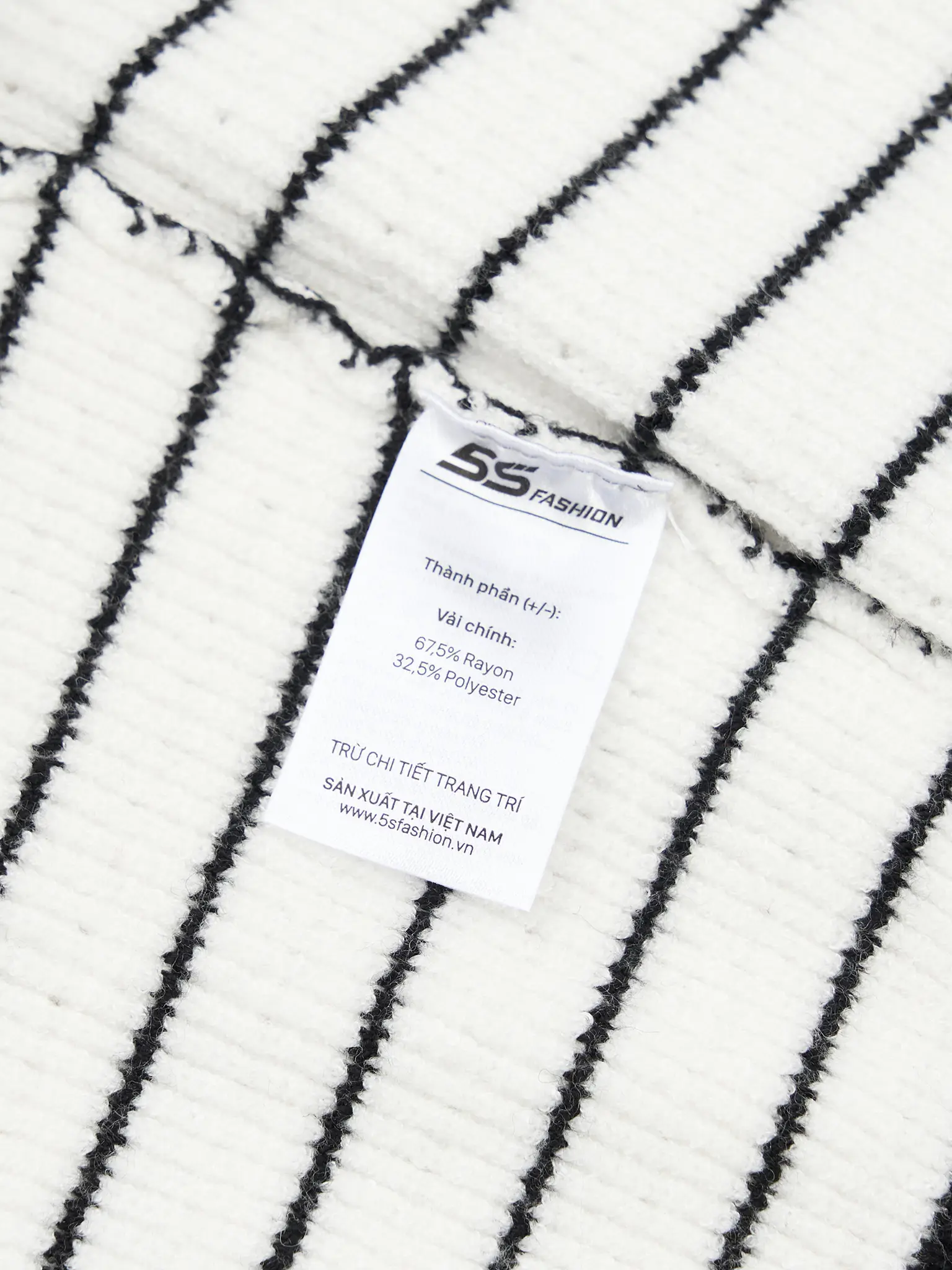 Áo Len Bé Gái 5S Fashion Cổ Bẻ Phối Kẻ Ngang G0ALE25003