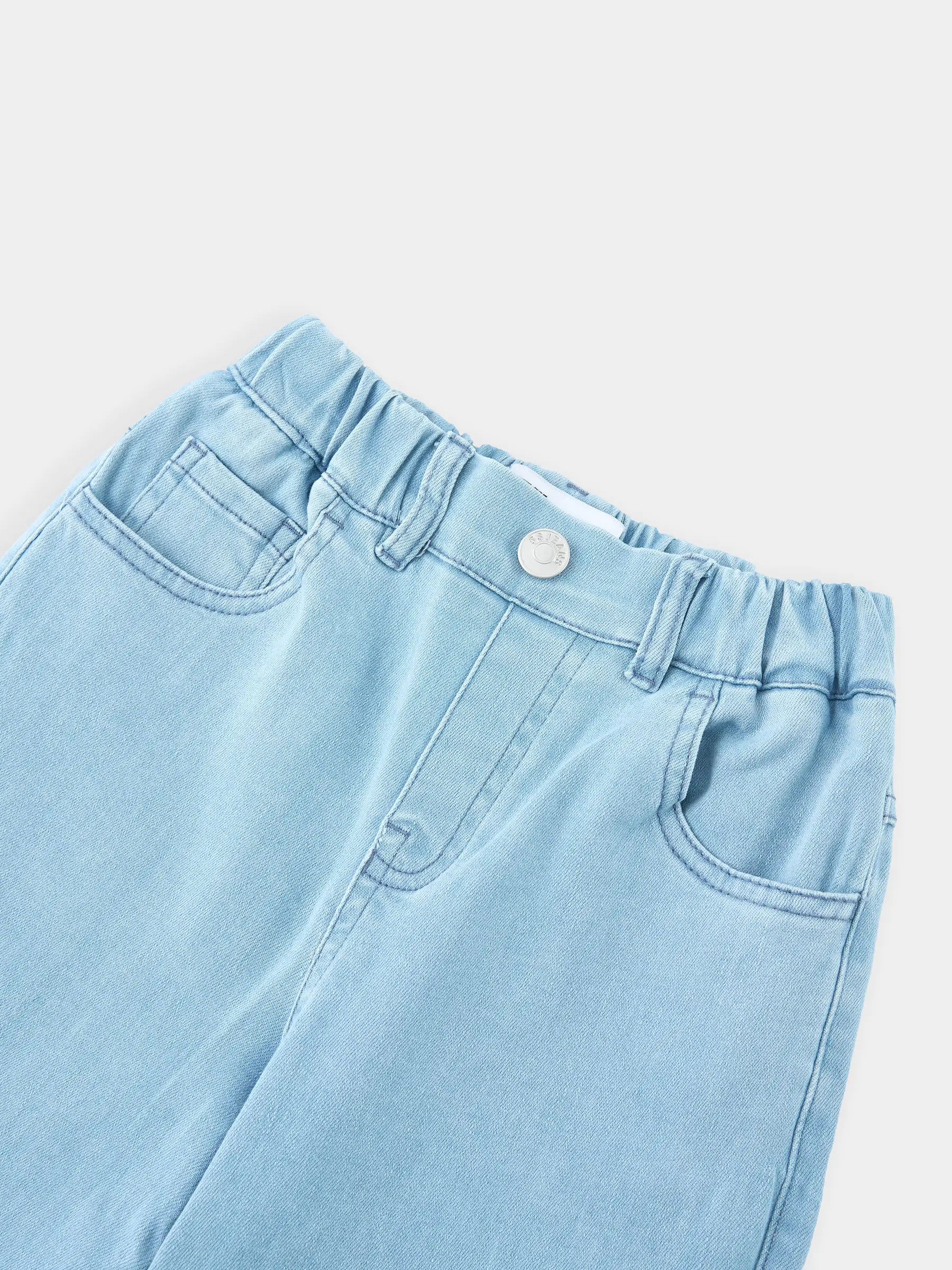 Quần Jean Bé Gái Ống Suông Thêu Hoa 5S FASHION Phom Regular G0QJE25004