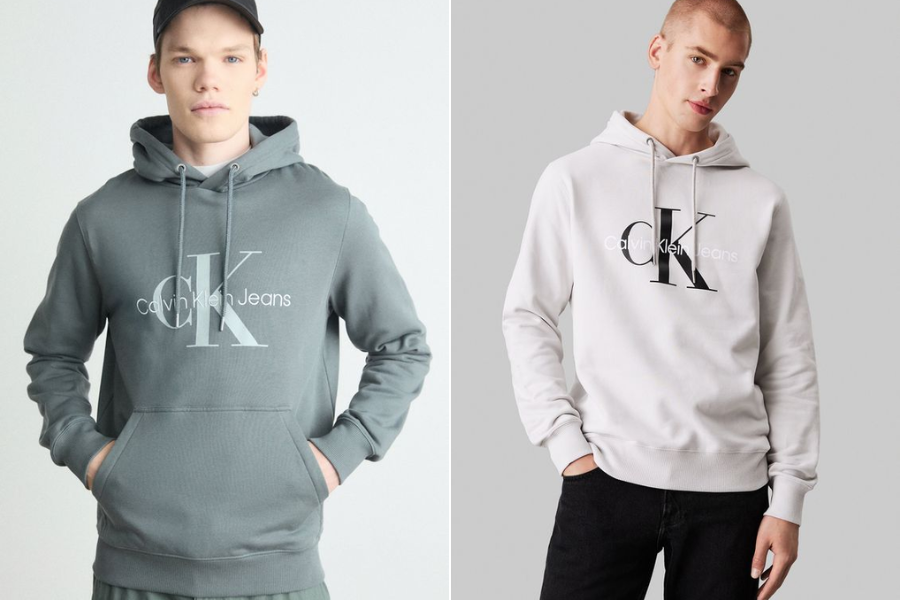 Calvin Klein là một trong các thương hiệu hoodie nổi bật với thiết kế tối giản