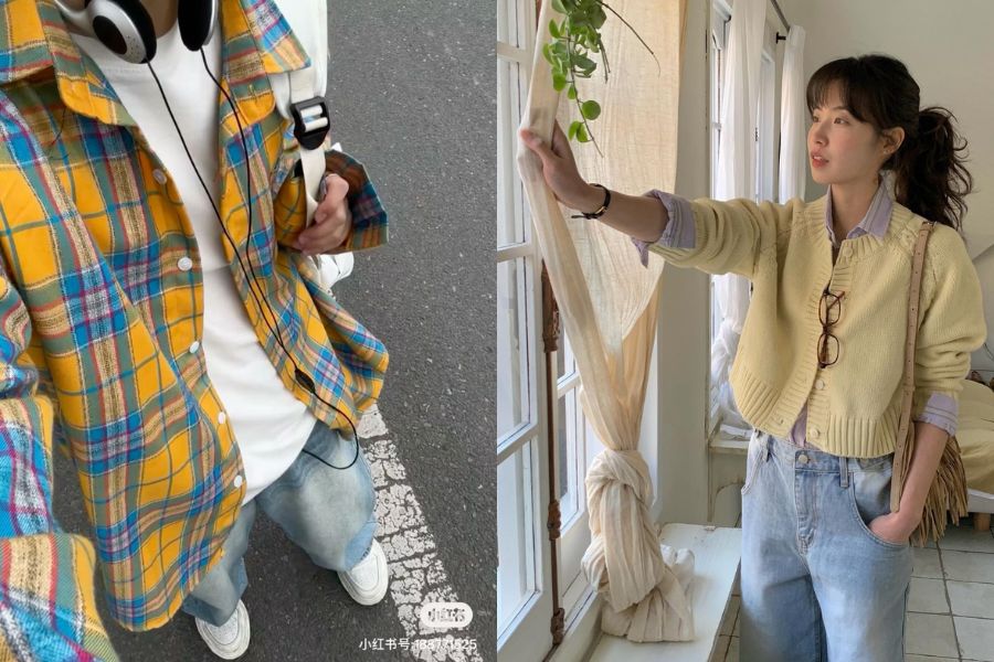 Vàng Acacia và Xanh dương lạnh