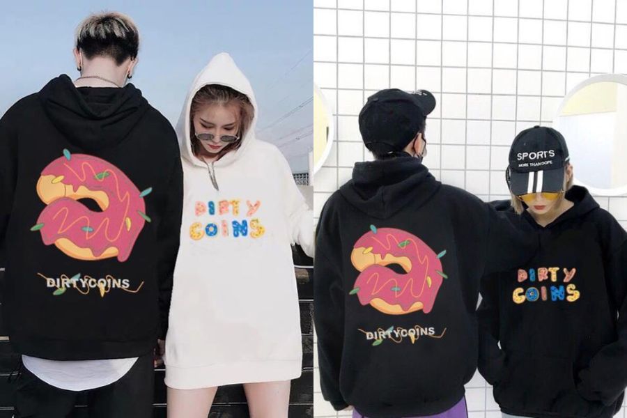 Áo hoodie đôi từ thương hiệu Dirty coins