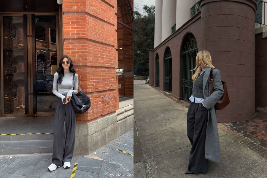 outfit xám