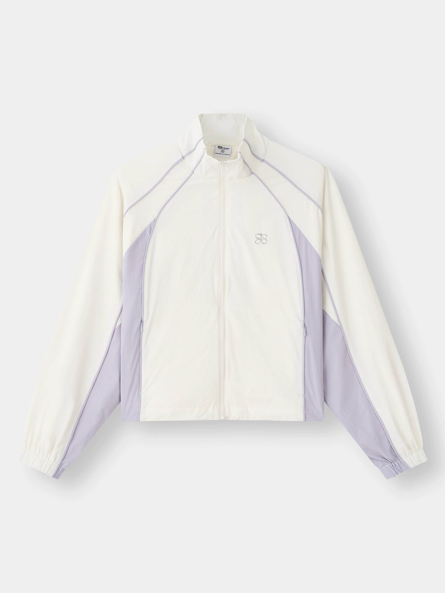 Áo Khoác Gió Nữ Cổ Đứng 5S Fashion Can Phối Phom Regular WBAKG25006