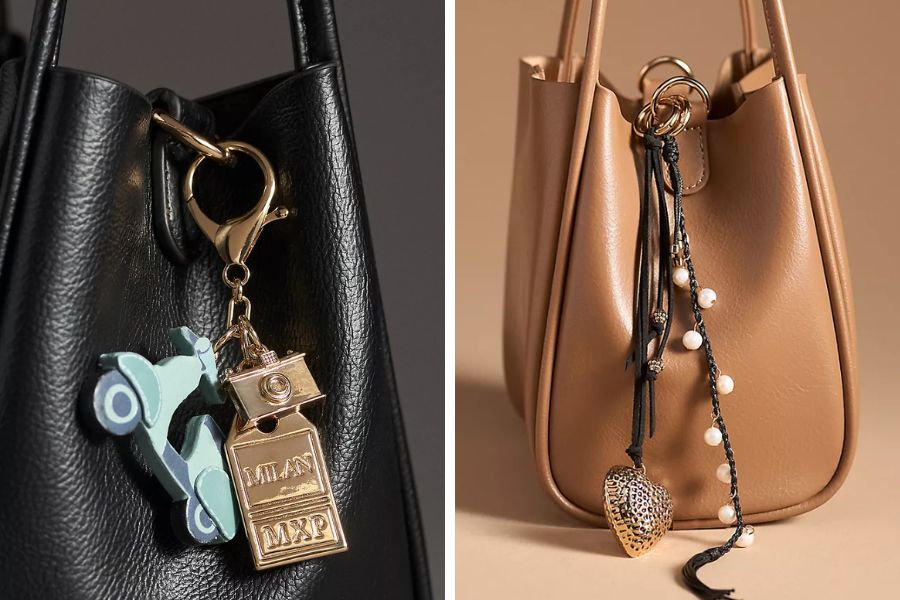 Bag charm Anthropologie có thiết kế độc đáo