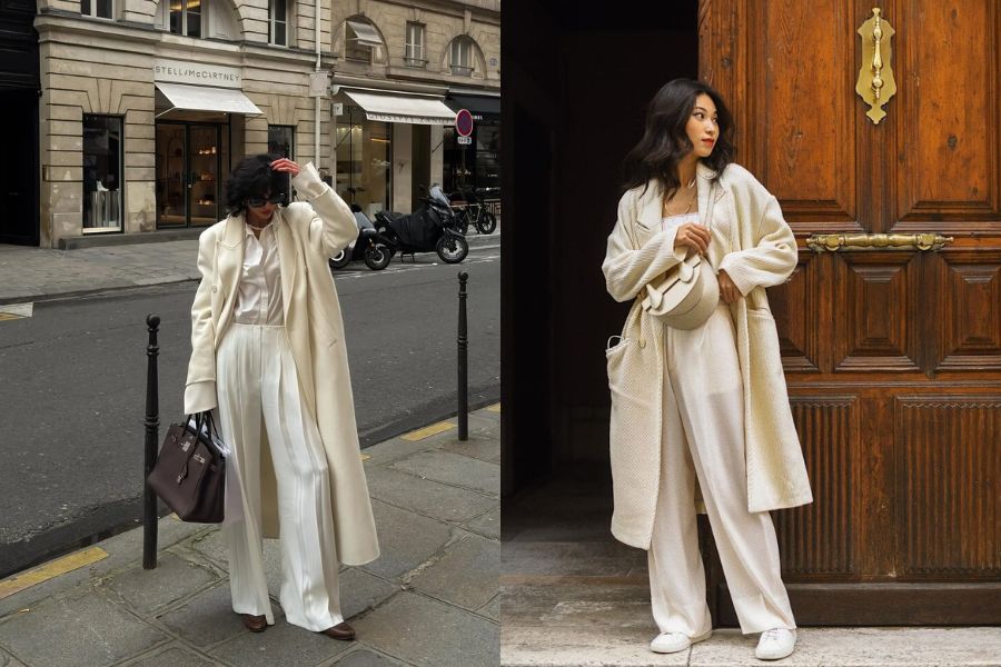 Layer nhiều sắc độ trắng cloud dancer