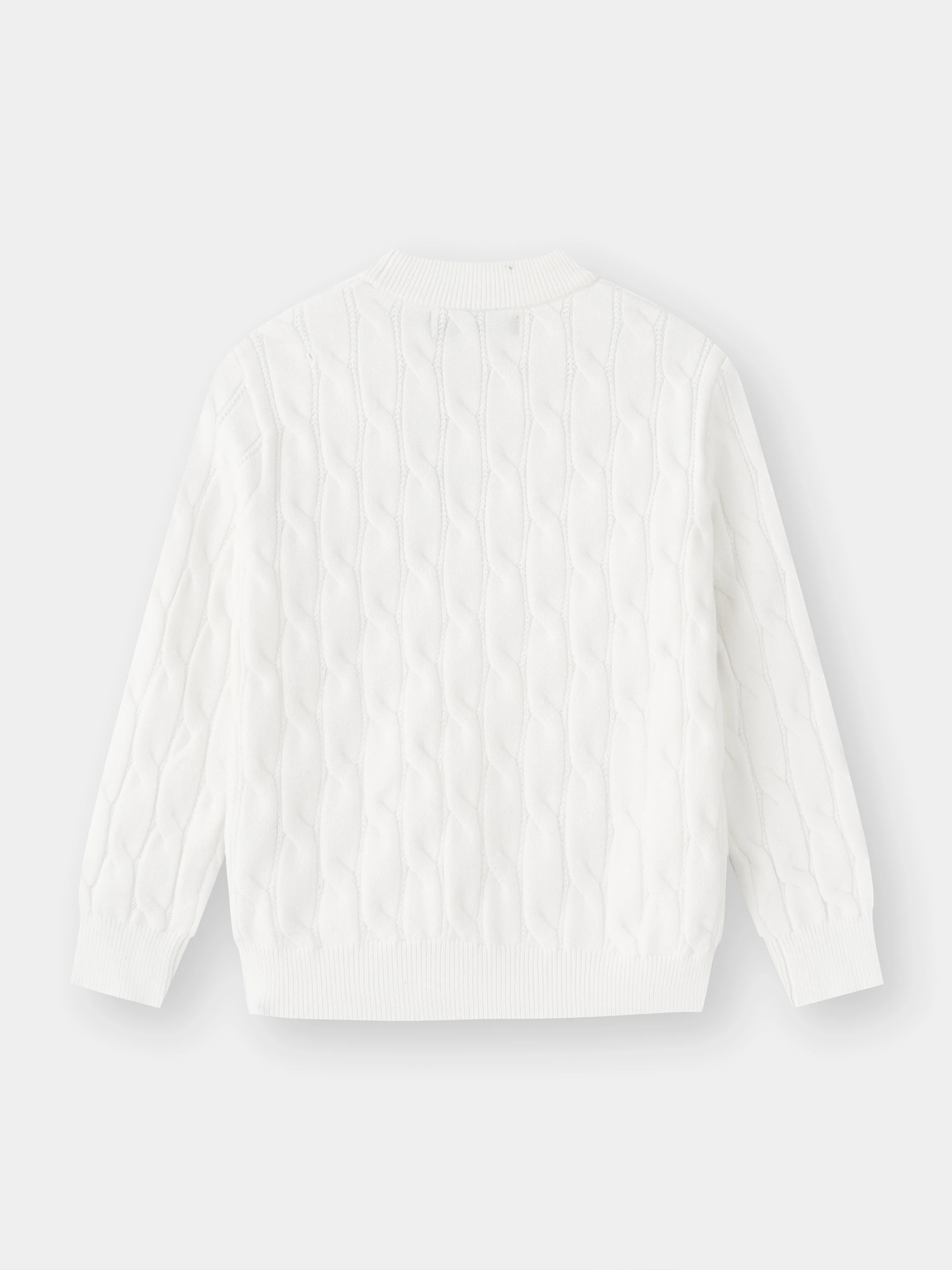 Áo Len Bé Gái Đính Nơ 5S Fashion Kiểu Vặn Thừng Phom Regular G0ALE25001