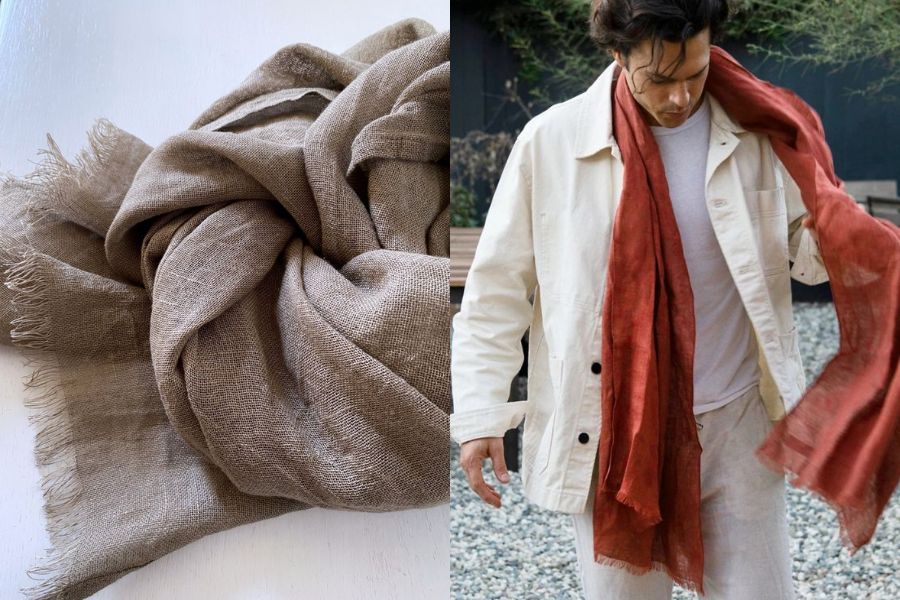 Khăn quàng làm từ chất liệu linen