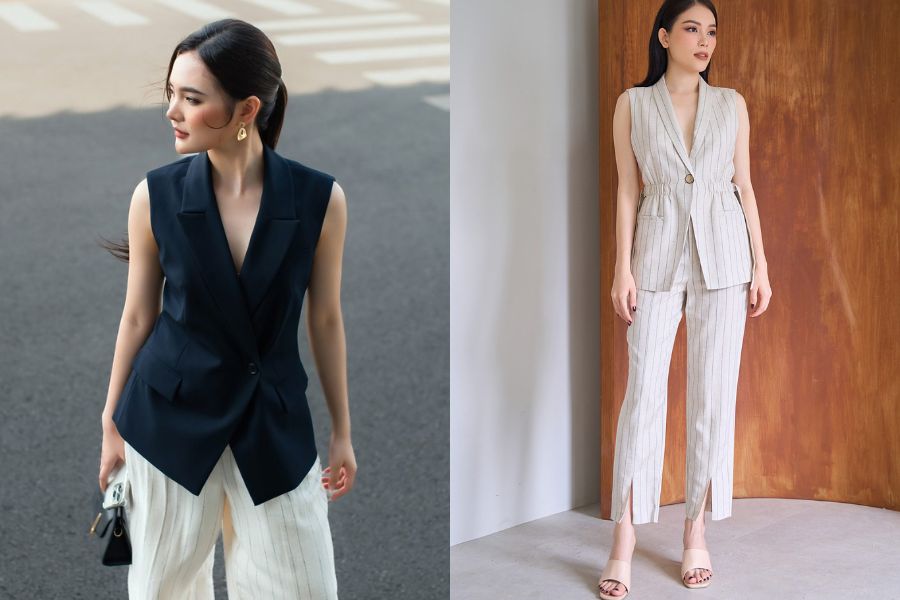 Áo cổ chữ V hẹp và sâu