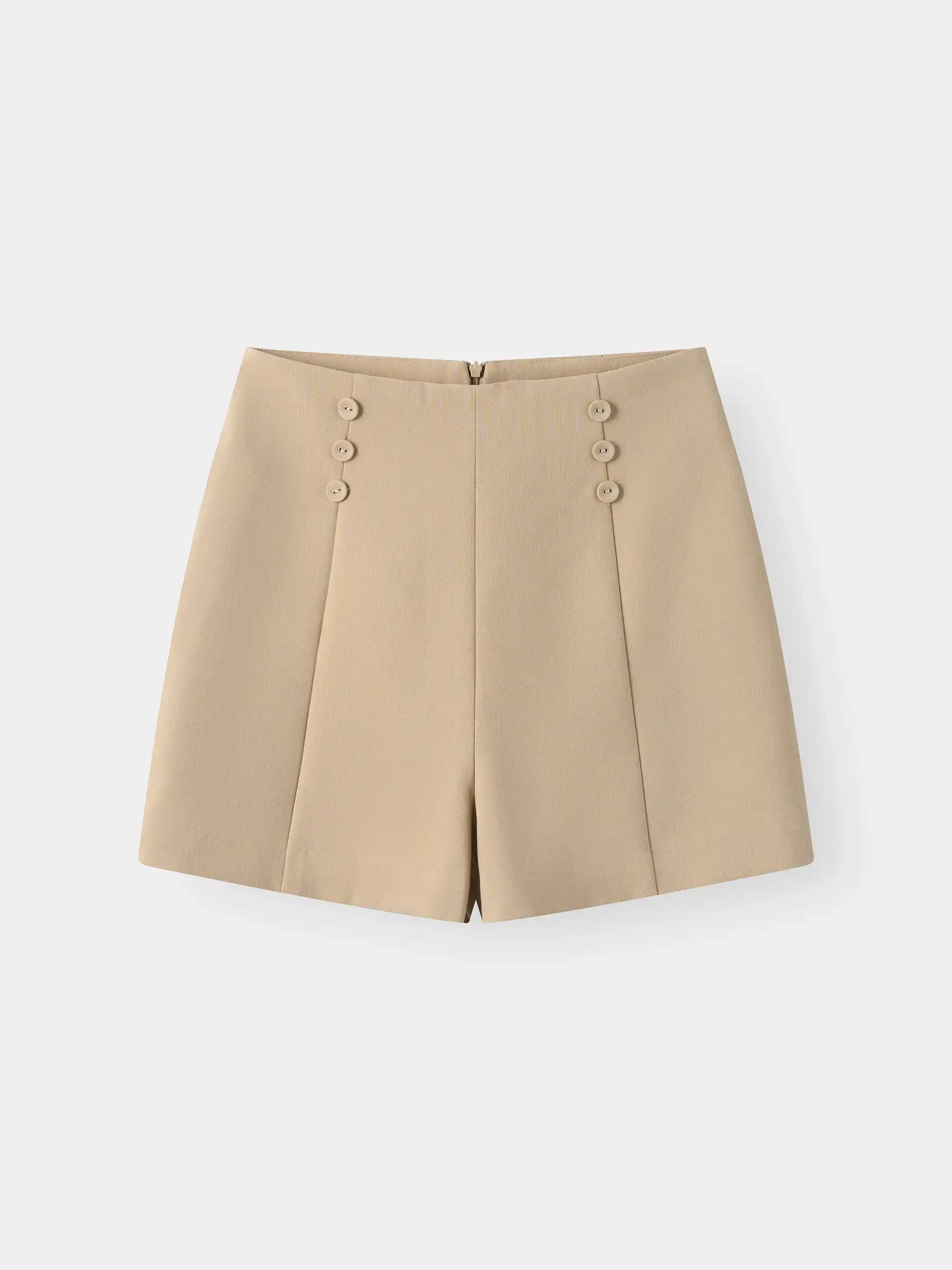 Quần Short Âu Nữ 5S Fashion Trang Trí Cúc Phom Regular W0QSA26002
