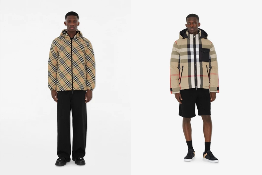 Áo khoác nam vải dù hàng hiệu nhà Burberry