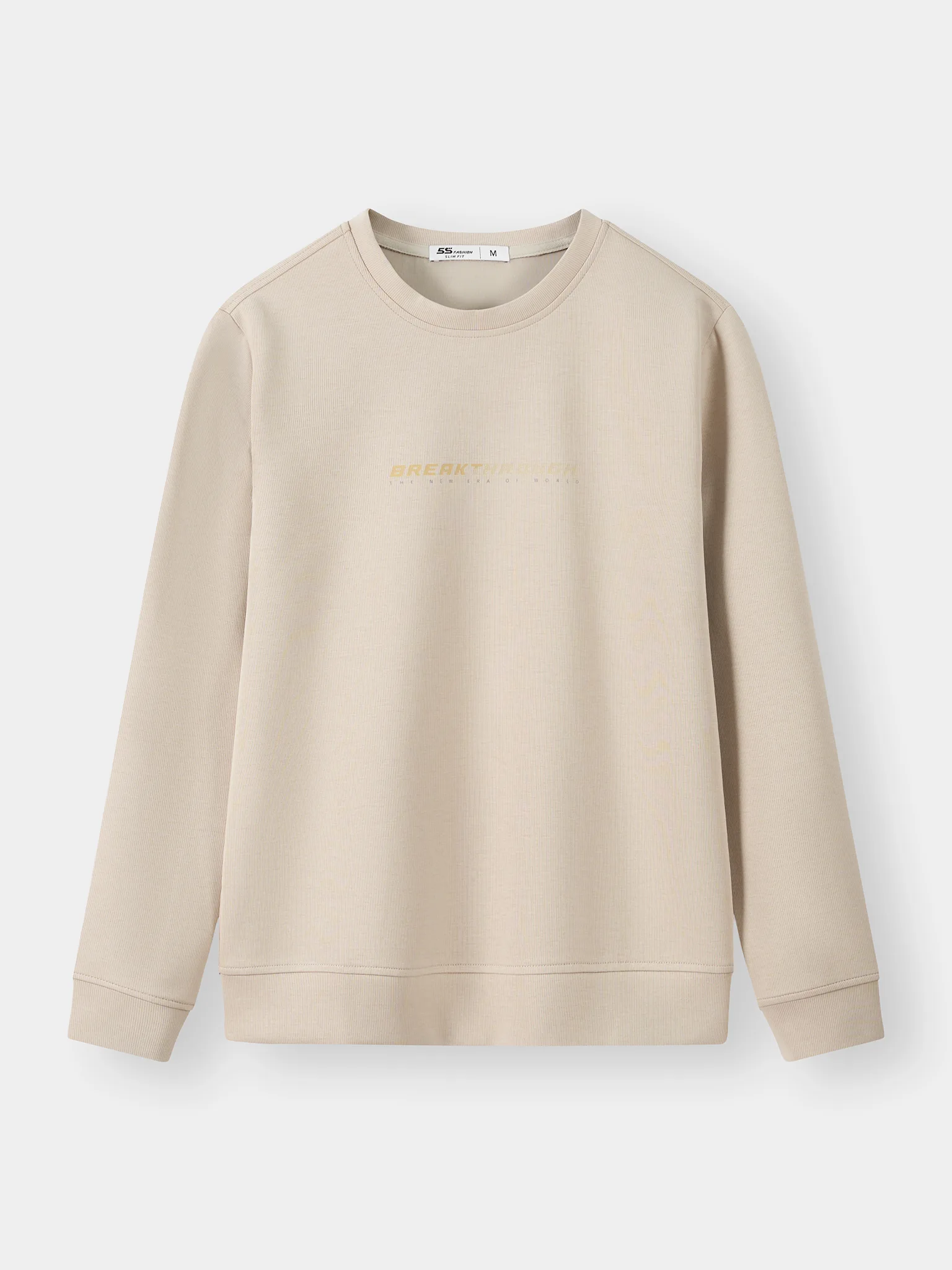 Áo Nỉ Nam 5S Fashion Cổ Tròn In Basic Phom Slimfit MBANI25010