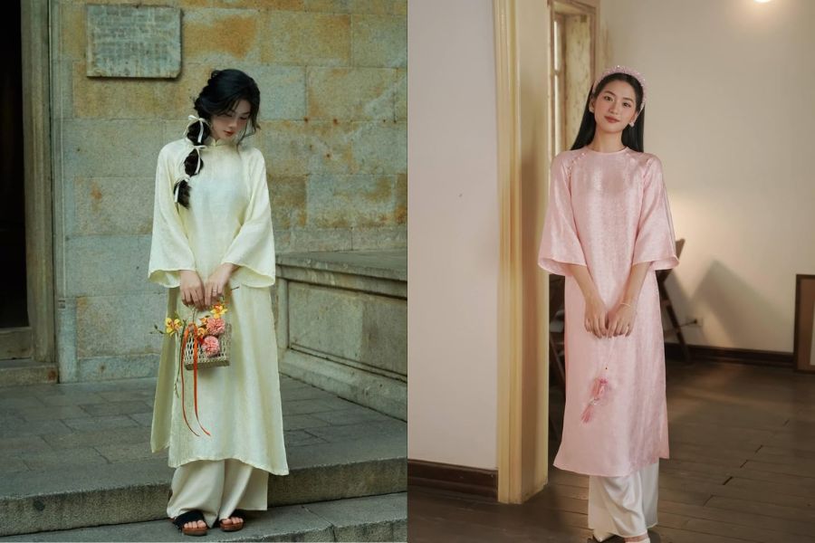 Áo dài cách tân chụp ảnh tết